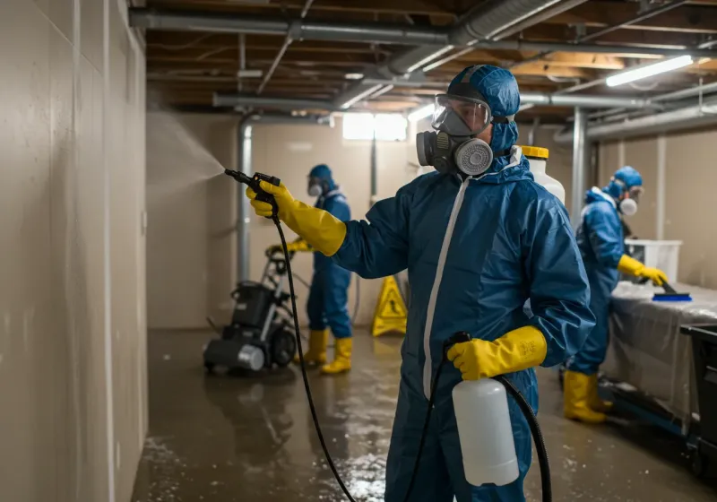 Basement Sanitization and Antimicrobial Treatment process in Wailua, HI