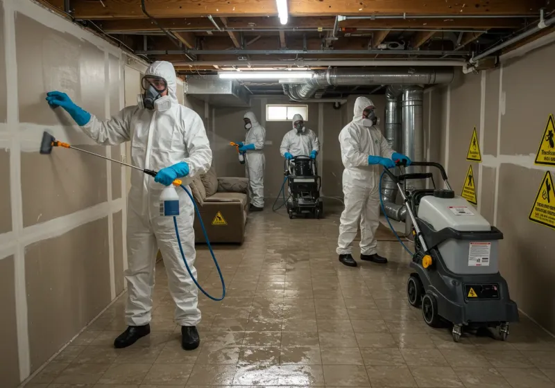 Basement Moisture Removal and Structural Drying process in Wailua, HI